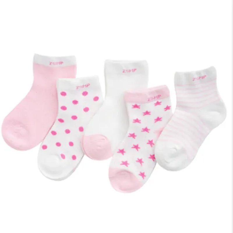 5Pairs/Lot Newborn Cotton Mesh Socks Cute 0-24M Children Boys Girls Toddler Cartoon Animal Socks Baby Clothes Accessories