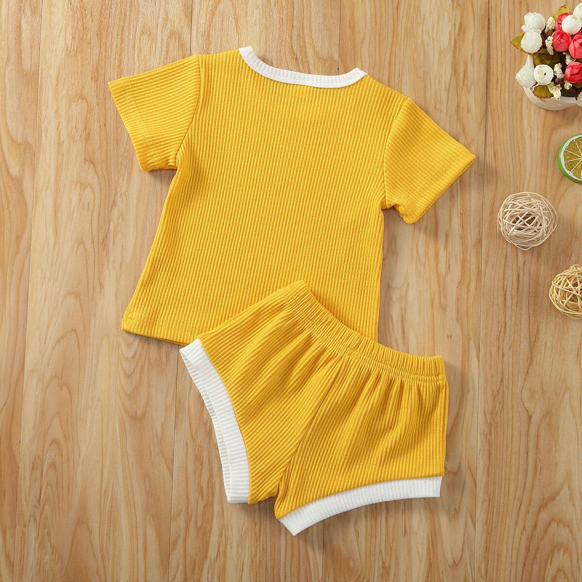 Baby Clothes Set 2Pcs Solid Short Sleeve Top Shorts Suit Girl Boy Outfits Baby Summer Clothing Toddler Cotton Outfit 0-3Y